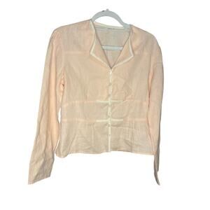 J. Jill Peach Button-Up Blouse
